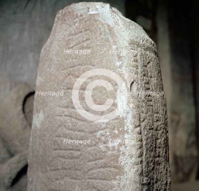 Earliest known example of Oghams and Runes in Ireland, 11th century. Artist: Unknown