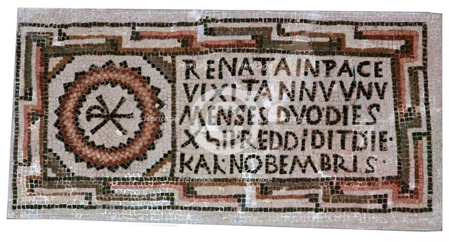 Early Christian mosaic, 4th century. Artist: Unknown