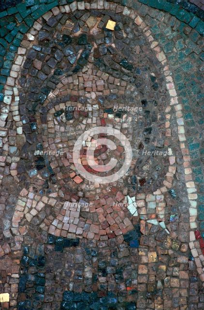 Early Christian mosaic of Maria Simplicia Rustica. Artist: Unknown