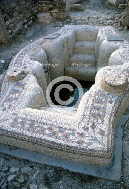 Early Christian Baptismal Bath at Roman forum of Sufetula, Sbeitla, Tunisia, c20th century. Artist: Unknown.