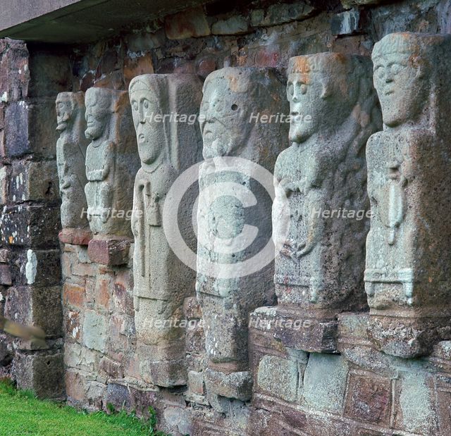 Early Christian Celtic figures, 8th century. Artist: Unknown