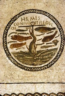 Early Christian Funerary Mosaic, (Roman), 4th century
