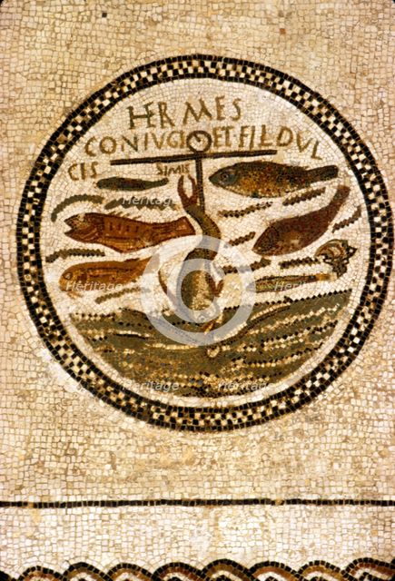 Early Christian Funerary Mosaic, (Roman), 4th century Artist: Unknown.