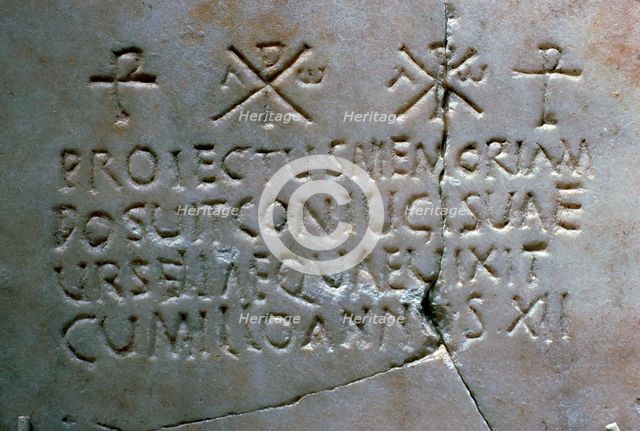 Early Christian funerary inscription. Artist: Unknown