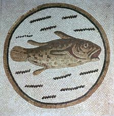 Early Christian fish mosaic, 4th century