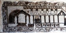 Early Christian Roman Mosaic of Christian Basilica, c1st-2nd century