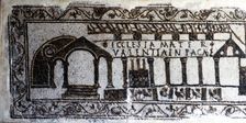 Early Christian Roman Mosaic of Christian Basilica, c1st-2nd century