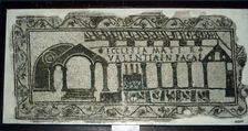 Early Christian Roman Mosaic of Christian Basilica, c1st-2nd century