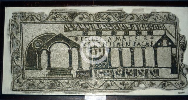 Early Christian Roman Mosaic of Christian Basilica, c1st-2nd century Artist: Unknown.