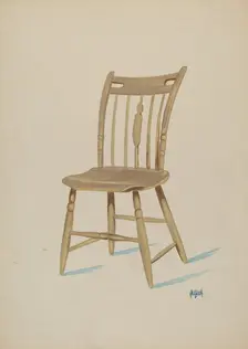 Early American Chair, c. 1936. Creator: Rex F Bush