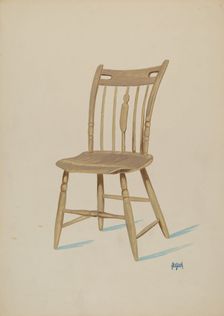 Early American Chair, c. 1936. Creator: Rex F Bush