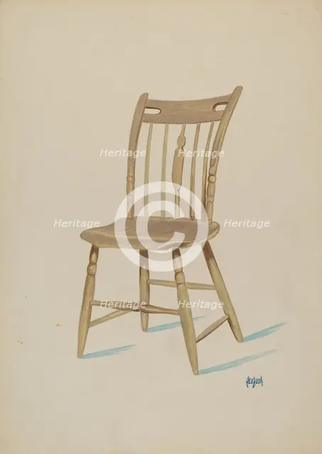 Early American Chair, c. 1936. Creator: Rex F Bush.