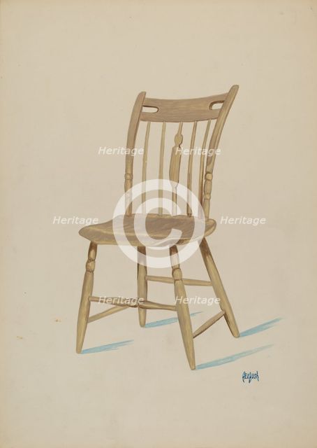 Early American Chair, c. 1936. Creator: Rex F Bush.