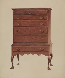 Early American highboy, 1935/1942. Creator: Ralph Boyer
