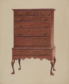 Early American highboy, 1935/1942. Creator: Ralph Boyer