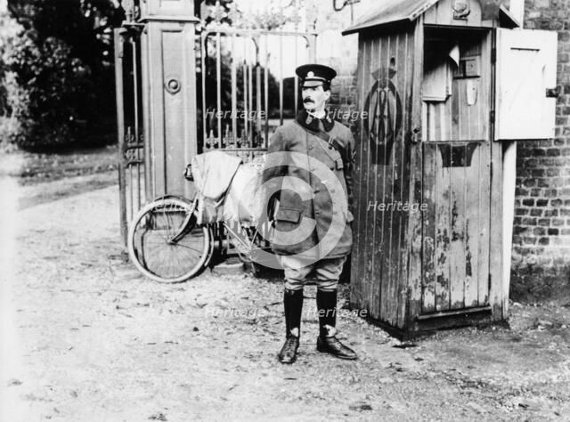 Early AA telephone box, (c1900s?). Artist: Unknown