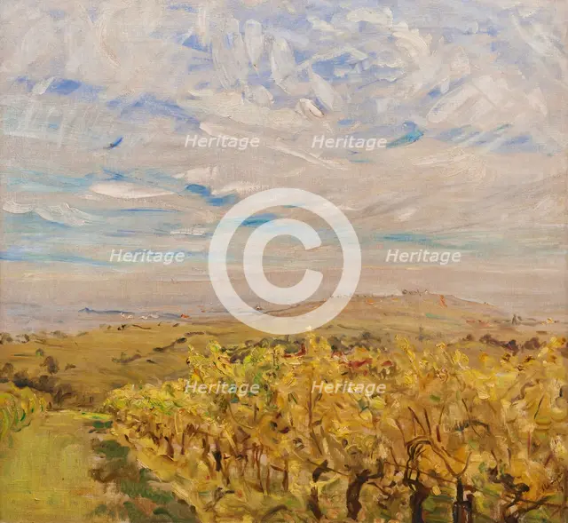 Early Autumn in the Palatinate. Vineyards near Neukastel, 1927. Artist: Slevogt, Max (1868-1932)