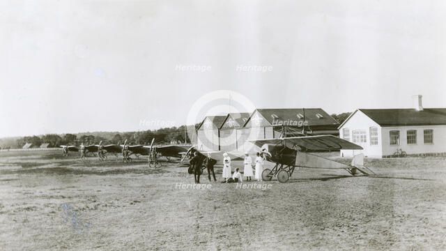 Early aviation at Ljungbyhed Aviation School, Sweden. Artist: Unknown