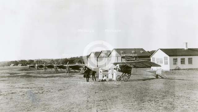 Early aviation at Ljungbyhed Aviation School, Sweden. Creator: Unknown.