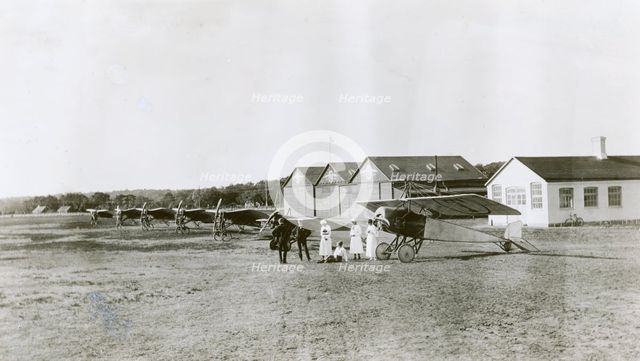 Early aviation at Ljungbyhed Aviation School, Sweden. Creator: Unknown.