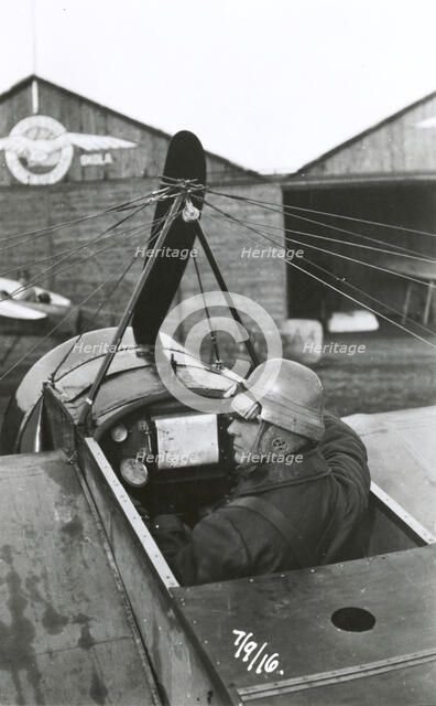 Early aviation at Ljungbyhed, Sweden, 1916. Artist: Unknown