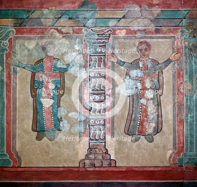 Early British Christian wall-painting on plaster, 2nd century. Artist: Unknown