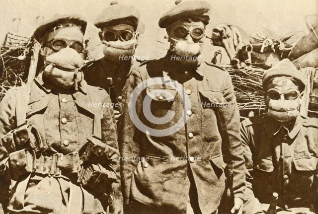 Early gas masks, First World War, 1915, (1935). Creator: Unknown.