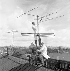 Early days of television in Sweden. Creator: Unknown