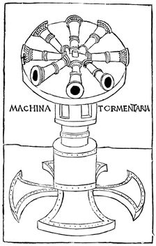 Early design of a quick firing cannon, 1482