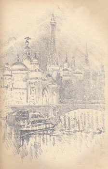 Early Evening Effect, Paris Exhibition 1901. Artist: Joseph Pennell