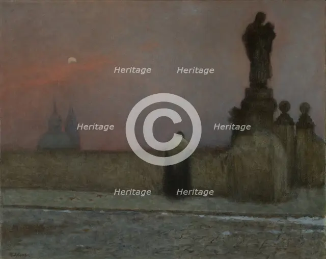 Early Evening in Hradcany, 1910-1915.