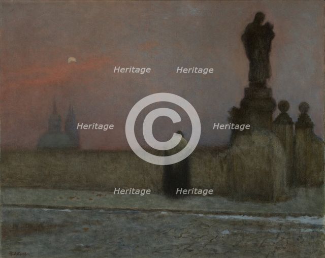 Early Evening in Hradcany, 1910-1915.