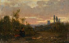 Early evening landscape, 1870-1879. Creator: László Paál