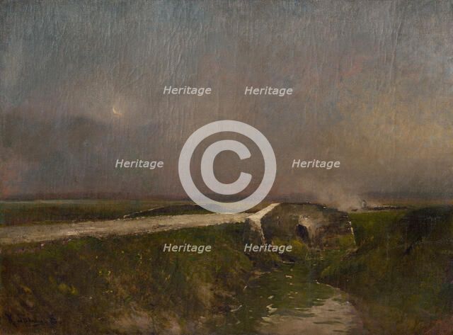 Early evening landscape, 1900. Creator: Béla Spányi.