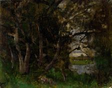 Early Evening Motif in a Park in Strázky, 1895-1900. Creator: Ladislav Mednyanszky