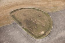 Early Iron Age enclosed settlement earthwork, Cow Down, Wiltshire, 2015. Creator: Damian Grady