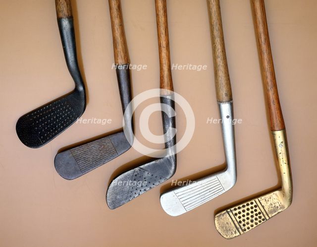 Early iron golf clubs. Creator: Unknown.