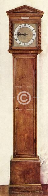 'Early Long-Case Clocks - Thirty-hour, portico-top clock in walnut case', 1947. Creator: Unknown.