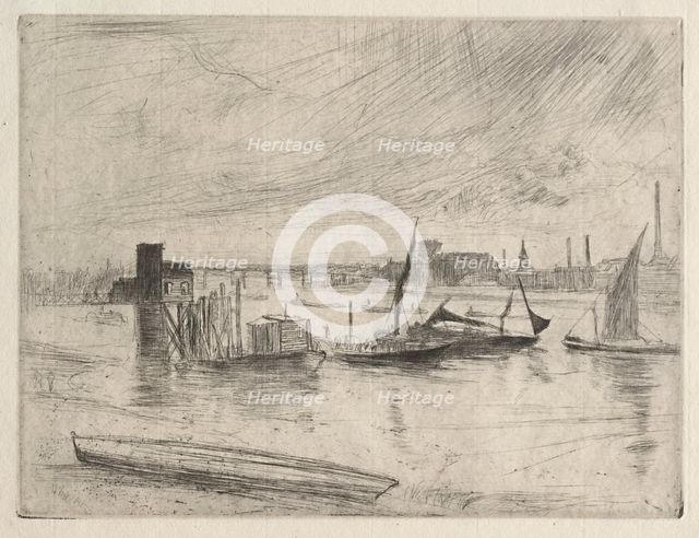Early Morning Battersea, 1861. Creator: James McNeill Whistler (American, 1834-1903).