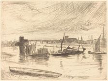 Early Morning, Battersea, 1861. Creator: James Abbott McNeill Whistler