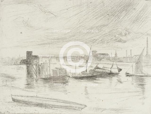 Early Morning, Battersea, 1861. Creator: James Abbott McNeill Whistler.