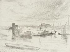 Early Morning, Battersea, 1861. Creator: James Abbott McNeill Whistler