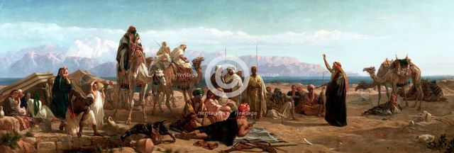 'Early morning in the wilderness of Shur', 1860. Artist: Frederick Goodall