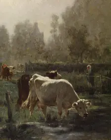 Early Morning, mid 19th century. Creator: Emile van Marcke de Lummen