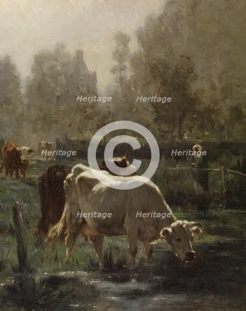Early Morning, mid 19th century. Creator: Emile van Marcke de Lummen.
