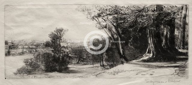 Early Morning, Richmond Park. Creator: Francis Seymour Haden (British, 1818-1910).