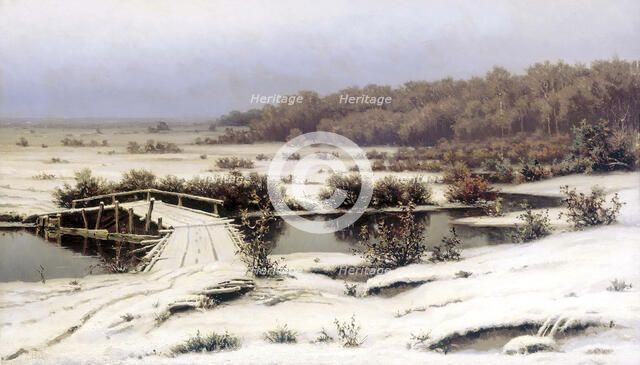 'Early Snow', 1883.  Artist: Yefim Yefimovich Volkov