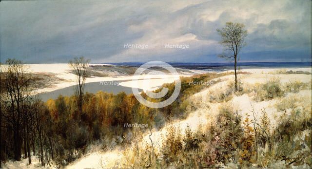 Early Snow, 1891. Artist: Polenov, Vasili Dmitrievich (1844-1927)