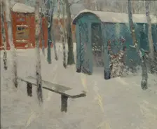 Early Snow. Artist: Pervukhin, Konstantin Konstantinovich (1863-1915)