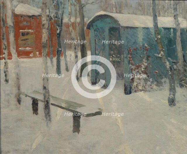 Early Snow. Artist: Pervukhin, Konstantin Konstantinovich (1863-1915)